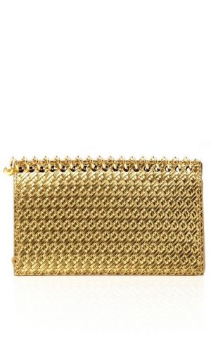 Charlotte Olympia Metallic Leather Notebook Clutch.jpg